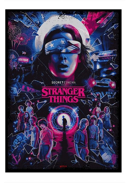 Stranger Things Dizi Film Afişi Modern Ahşap Tablo 22CM x 30CM