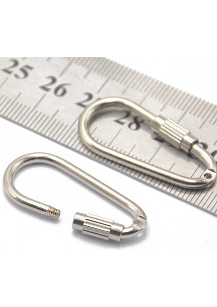 6pcs Çelik Vida Kilitleme Karabiner Anahtar Toka D Şekil Yürüyüş Tırmanma (Yurt Dışından) modelleri