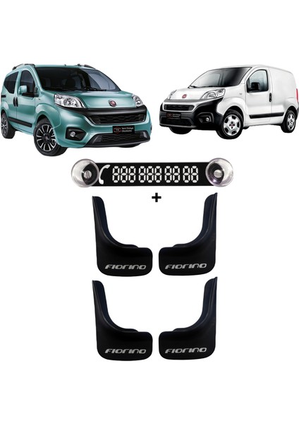 Fiat Fiorino Uyumlu 4'lü Paçalık Çamurluk Seti + Numaratör Tel No Numaralık BDN0003