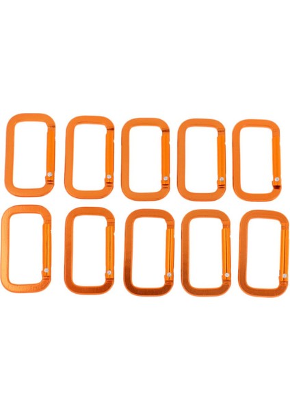 10 Parça Dikdörtgen Alaşım Karabiner Tırmanma Sırt Çantası Kampı (Yurt Dışından)