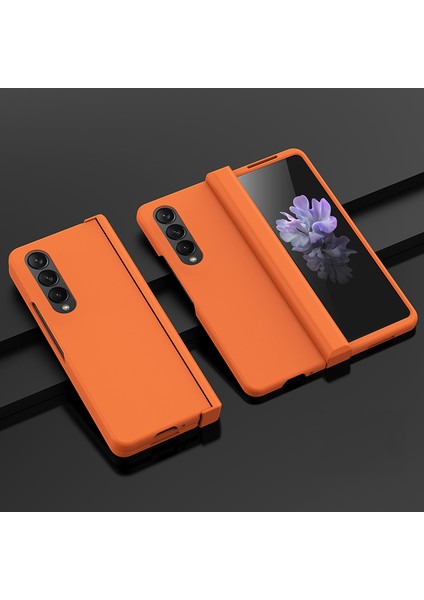 Samsung Galaxy Z Fold 4 Menteşe Cilt Hissi Her Şey Dahil Cep Telefonu Kılıfları (Yurt Dışından)