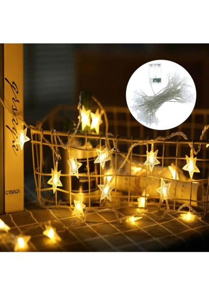 Yılbaşı Çam Ağacı Yıldız Pilli Işık Gün Işığı 1 Adet