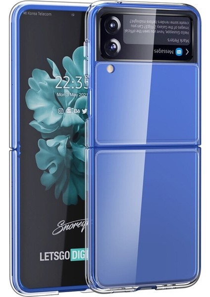 Samsung Galaksi Z Flip 4 Basit Transparent Zor Akrilik Koruma Cep Telefonu Davaları (Yurt Dışından)