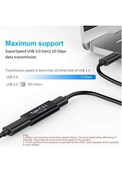 Mavi Ay Bilişim Type C USB 3.1 Dişi Dişi Çevirici Dönüştürücü Adaptör