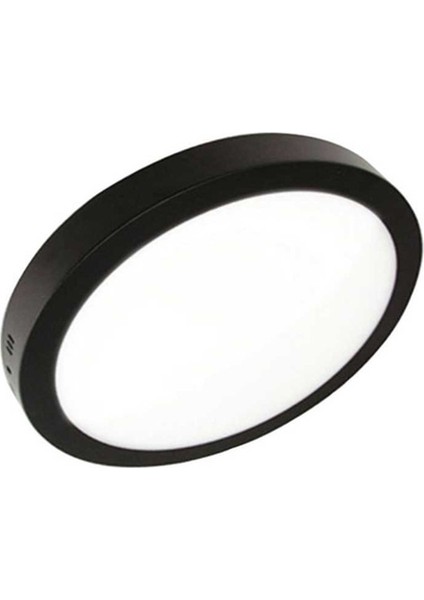 24W Sıva Üstü Yuvarlak Siyah Led Panel