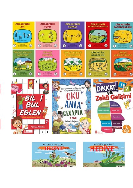 Cin Ali Hikaye Seti 10 Kitap+Bil Bul Eğlen+Öğrencilerimizin Zevkle Okuyacağı 8'li Öykü Seti