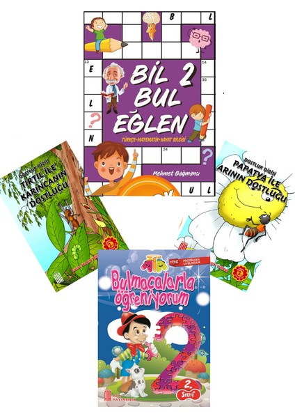 2. Sınıf Bil Bul Eğlen Kitabı +Bulmacalarla Öğeniyorum+Hikayeler