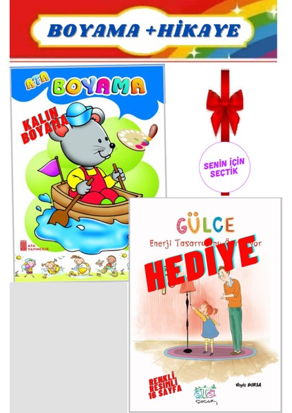 Çocuklar Için Kalın Boyama Kitabı+Hikaye