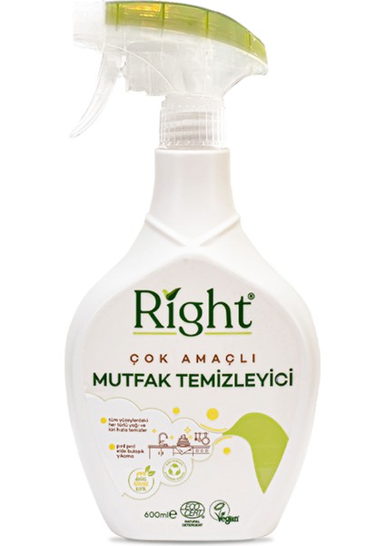 Çok Amaçlı Mutfak Temizleyici 600 ml (Ecocert Doğal Deterjan + Vegan Sertifikalı)