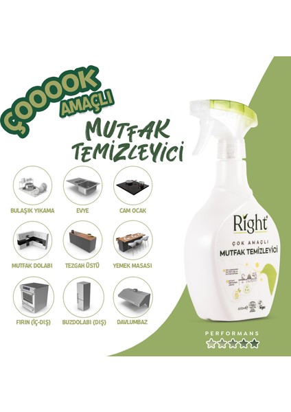 Çok Amaçlı Mutfak Temizleyici 600 ml (Ecocert Doğal Deterjan + Vegan Sertifikalı) fiyatları
