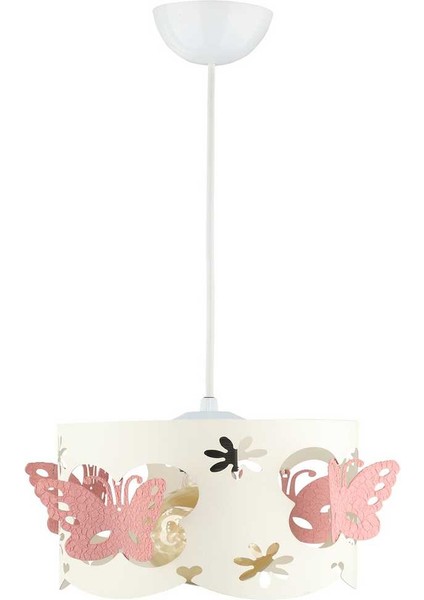 Alara Tekli Avize Beyaz Pembe Kelebek modelleri