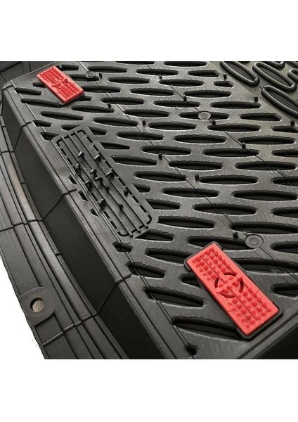 Safir Audi A4 Havuzlu Universal Paspas Krom Kırmızı