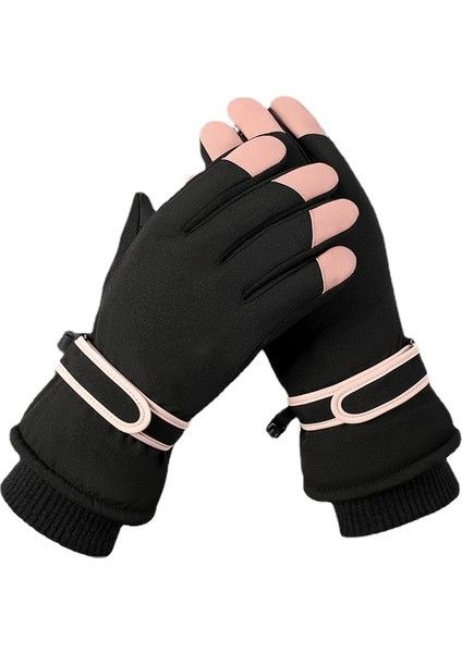 Kayak Eldivenleri Kadın Kış Artı Kadife Kalın, Sıcak ve Soğuk Geçirmez (Yurt Dışından)