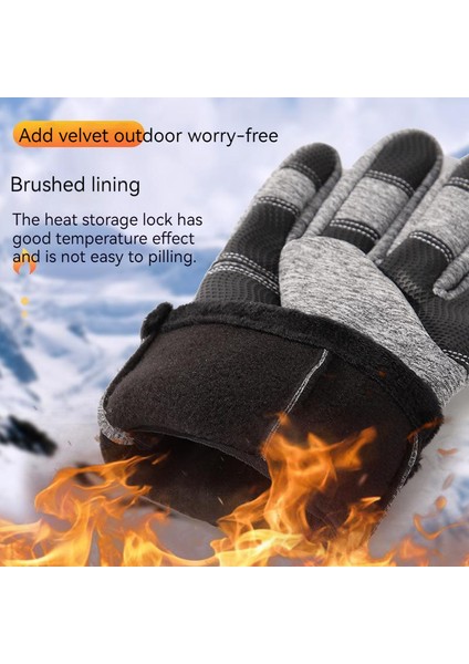 Eldivenler Erkek Kış Sporları Sürme Rüzgar Geçirmez Açık Dağ Tırmanışı Kayak Aşınmaya Dayanıklı Dokunmatik Ekran Artı Kalem Sıcak Tam Parmak Eldivenleri (Yurt Dışından) fiyatları