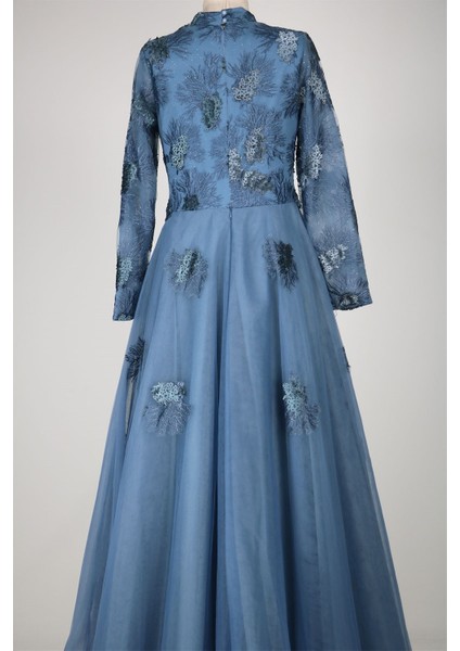 05-734 Üstü Tül Işlemeli Balık Elbise fiyatları