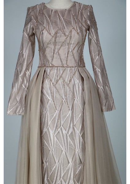 05-729 Üstü Tül Balık Elbise fiyatları