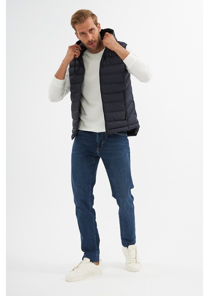 Erkek Spor Şişme Yelek Lacivert - 536DNGR indirimleri