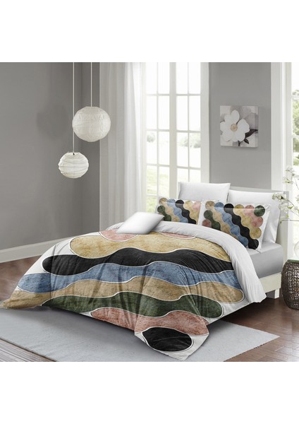 Nevresim Takımı Çift Kişilik 3D Pamuk Saten Row Colors modelleri