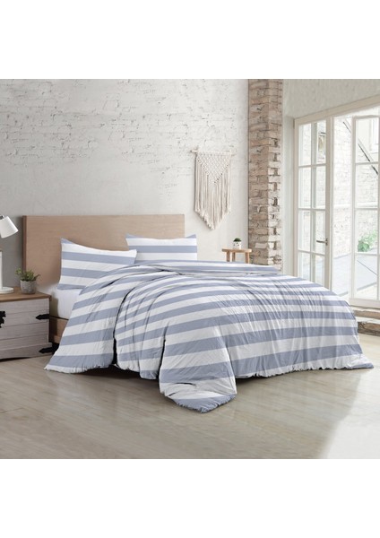 Soft Strip Luxury Çift Kişilik Pamuk Saten Nevresim Takımı fiyatları