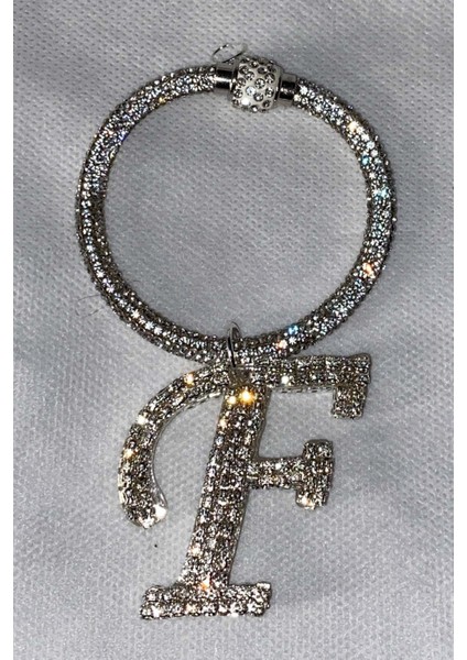 Swarovski Taşlı Bileklik Anahtarlık F Harfli fiyatları