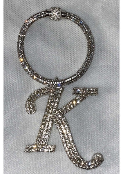 Swarovski Taşlı Bileklik Anahtarlık K Harfli