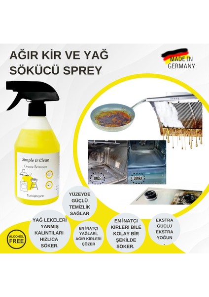 Ağır Kir Yağ Sökücü Fırın ve Izgara Temizleyici Sprey 500 ml