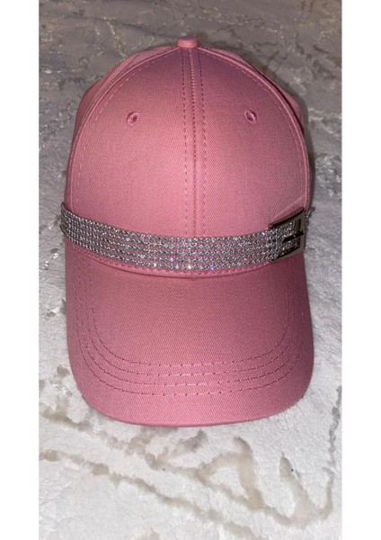 Pembe Swarovski Taşlı Kemer Tokalı Bayan Güneş Şapkası fiyatları