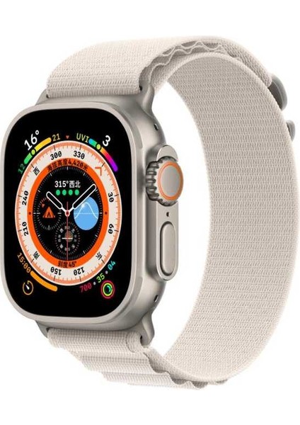 Apple Watch 7 45MM Zore Krd-74 Hasır Kordon