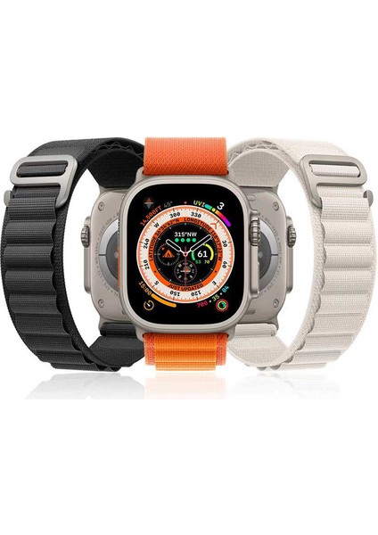 Apple Watch 7 45MM Zore Krd-74 Hasır Kordon