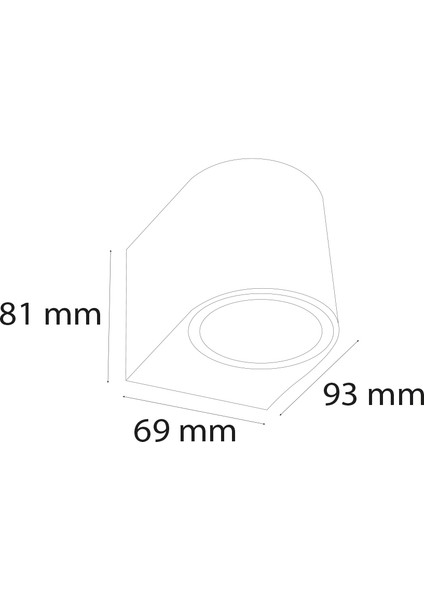 Tek Yönlü Oval GU10 Dış Mekan Armatür 5W fiyatları