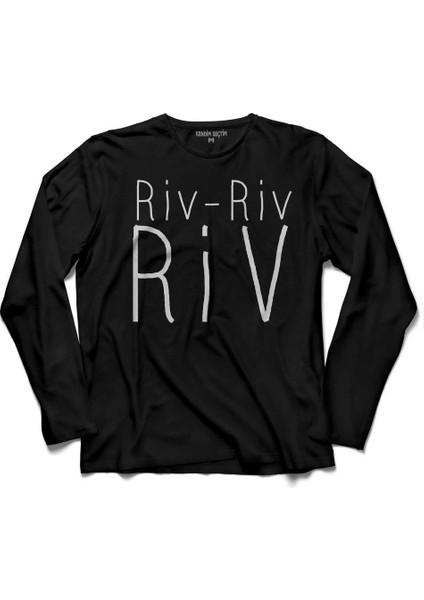 Riv Riv Riv Rivrivriv Kemençe Horon Karadeniz Uzun Kollu Tişört Baskılı Çocuk T-Shirt