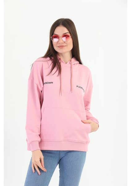 Kadın Pembe Basic Sweatshirt MW5723