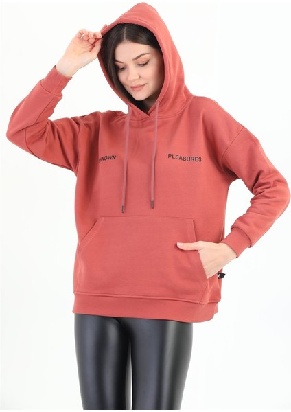 Kadın Kiremit Basic Sweatshirt MW5723