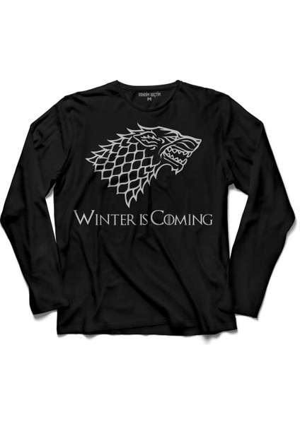Game Of Thrones Got Winter Is Coming Uzun Kollu Tişört Baskili Çocuk T-Shirt
