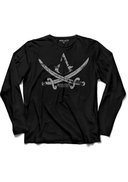 Assassins Assassin's Creed 4 5 Iv Black Flag Uzun Kollu Tişört Baskılı Çocuk T-Shirt