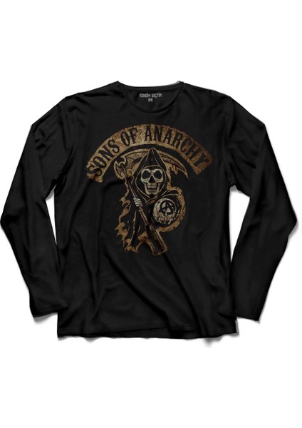 Anarşi Eylem I How To Draw The Sons Of Ararchy Uzun Kollu Tişört Baskılı Çocuk T-Shirt