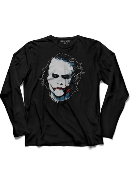 Batman Betmen Kara Şovalye Joker Dark Knight Uzun Kollu Tişört Baskılı Çocuk T-Shirt