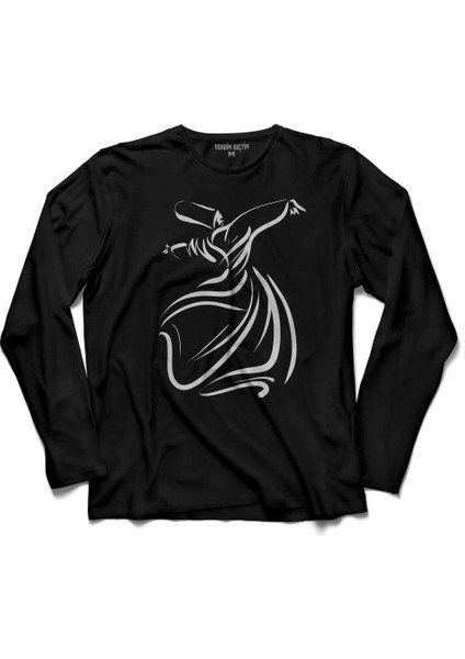 Mevlana Celaleddin Rumi Semazen Tasavvuf Uzun Kollu Tişört Baskılı Çocuk T-Shirt