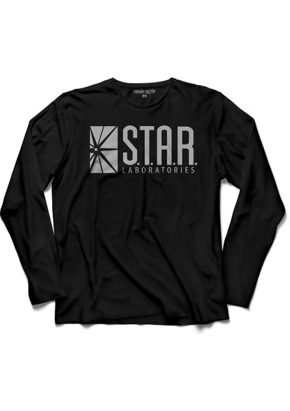 The Flash Star Lab Team S.t.a.r. Laboratorıes Uzun Kollu Tişört Baskılı Çocuk T-Shirt
