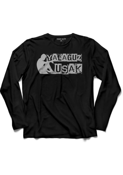 Yalağuz Yalnız Adam Trabzon Rize Karadeniz 2 Uzun Kollu Tişört Baskılı Çocuk T-Shirt
