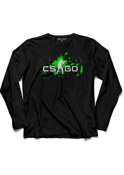 Cs Go Csgo Counter Strıke Global Offensıve 2 Uzun Kollu Tişört Baskılı Çocuk T-Shirt