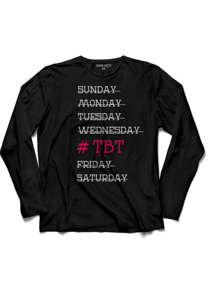 #tbt Tbt Throwback Thursday Instagram Facebook Uzun Kollu Tişört Baskılı Çocuk T-Shirt