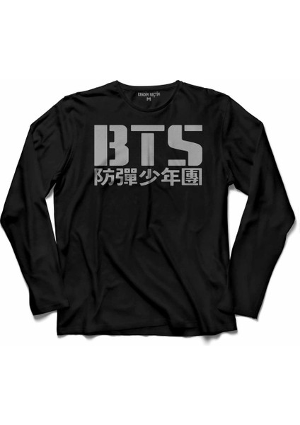 Bts Bangtan Boys Logo Uzun Kollu Tişört Baskılı Çocuk T-Shirt
