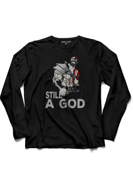Kratos Still A God Trıbe Logo Uzun Kollu Tişört Baskılı Çocuk T-Shirt