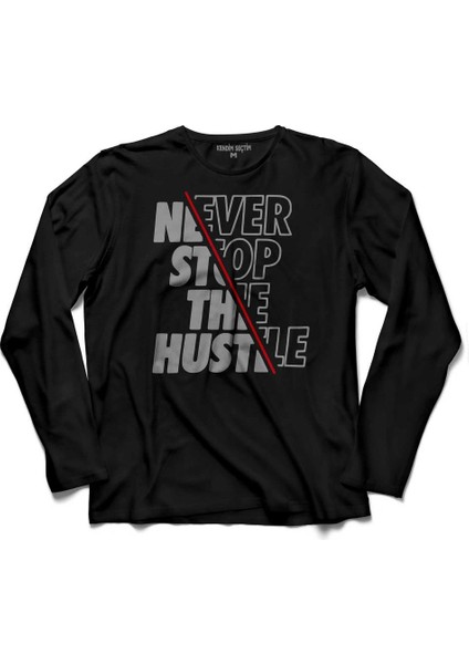 Jk Soul Never Stop The Hustle Uzun Kollu Tişört Baskılı Çocuk T-Shirt