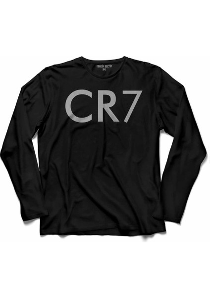 Kendim Seçtim Crıstiano Ronaldo Cr7 Logo Juventus  Uzun Kollu Tişört Baskılı Çocuk T-Shirt