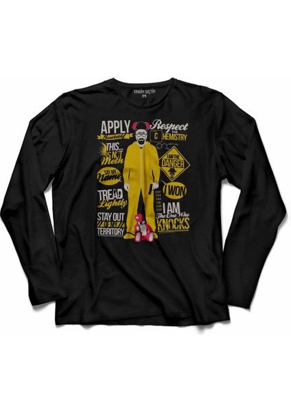 Breaking Bad Apply Respect Uzun Kollu Tişört Baskılı Çocuk T-Shirt