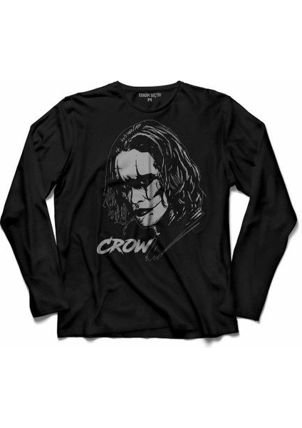 Brandon Lee The Crow Face Ölümsüz Aşk 2 Uzun Kollu Tişört Baskılı Çocuk T-Shirt