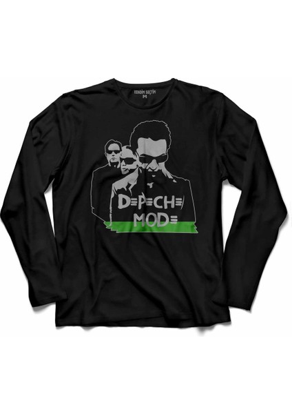 Depeche Mode Green Yeşil D=p=c= Mod= Uzun Kollu Tişört Baskılı Çocuk T-Shirt