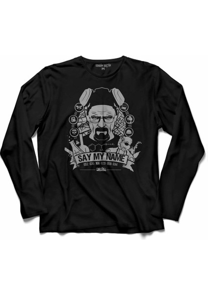 Breaking Bad Say My Name Heısenberg Uzun Kollu Tişört Baskılı Çocuk T-Shirt